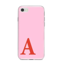 Personalised Pink And Red IPhone Case -CaseCraze Store Personalised Pink and Red iPhone 8 Bumper Case on Silver iPhone