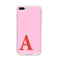 Personalised Pink And Red IPhone Case -CaseCraze Store Personalised Pink and Red iPhone 8 Plus Bumper Case on Silver iPhone