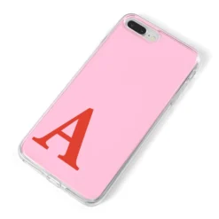 Personalised Pink And Red IPhone Case -CaseCraze Store Personalised Pink and Red iPhone 8 Plus Bumper Case on Silver iPhone Alternative Image