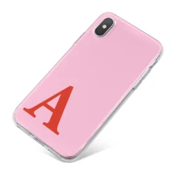 Personalised Pink And Red IPhone Case -CaseCraze Store Personalised Pink and Red iPhone X Bumper Case on Silver iPhone