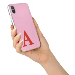 Personalised Pink And Red IPhone Case -CaseCraze Store Personalised Pink and Red iPhone X Bumper Case on Silver iPhone Alternative Image 2