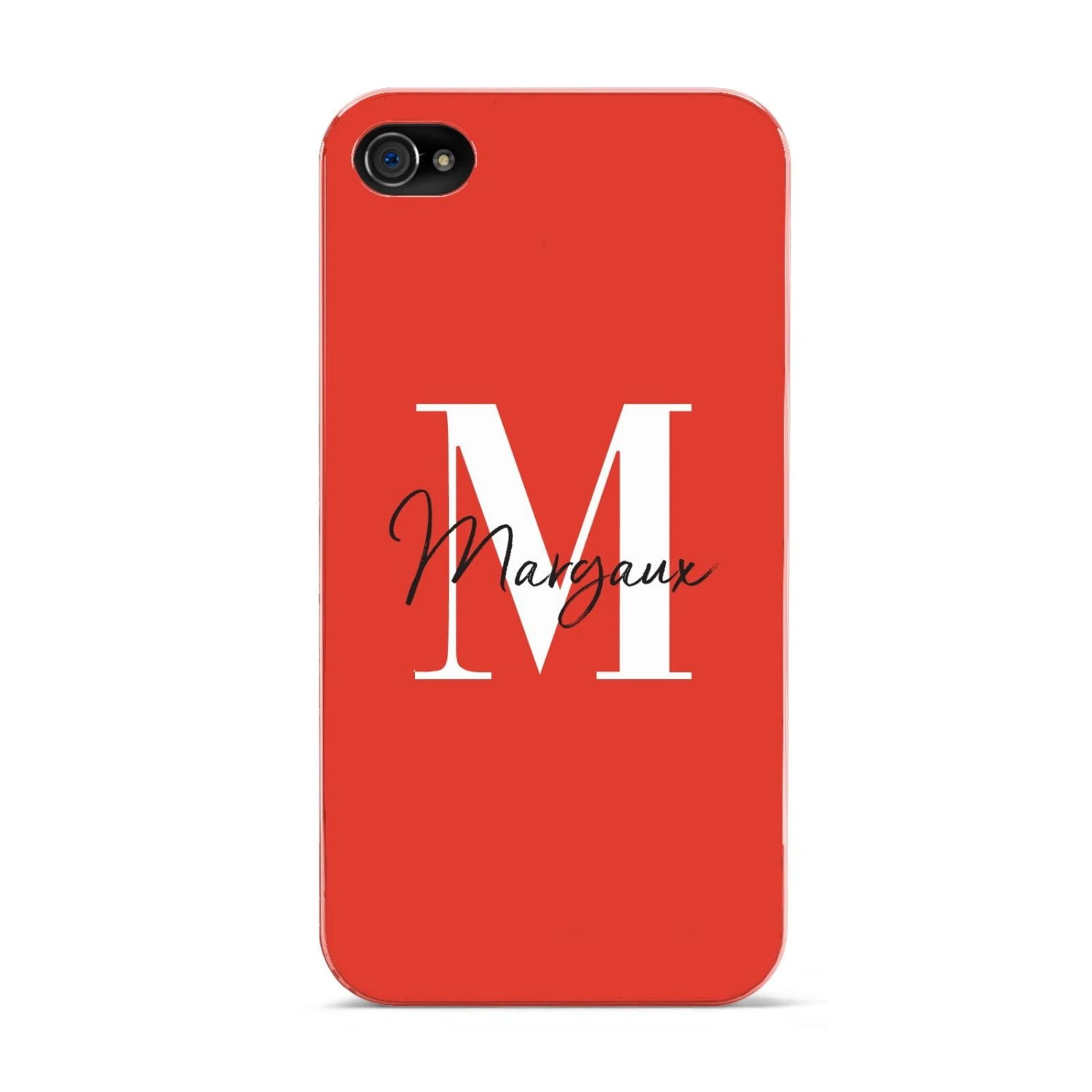 Personalised Red Name And Initial IPhone Case 4 Personalised Red Name And Initial IPhone Case - Image 4