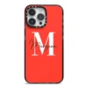 Personalised Red Name And Initial IPhone Case