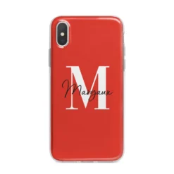 Personalised Red Name And Initial IPhone Case 24 Personalised Red Name And Initial IPhone Case -CaseCraze Store Personalised Red Name and Initial iPhone X Bumper Case on Silver iPhone Alternative Image 1 08ab3196 030d 4d7c b2ff 68967630b062
