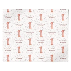 Personalised Rose Gold Number Balloon Wrapping Paper -CaseCraze Store Personalised Rose Gold Number Balloon Personalised Wrapping Paper Alternative