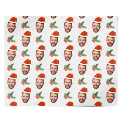 Personalised Santa Hat Photo Face Wrapping Paper -CaseCraze Store Personalised Santa Hat Photo Face Personalised Wrapping Paper Alternative