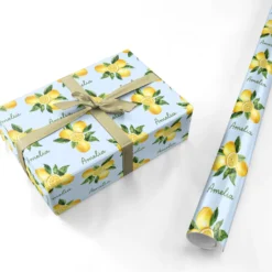 Personalised Summer Italian Lemon Wrapping Paper -CaseCraze Store Personalised Summer Italian Lemon Personalised Wrapping Paper