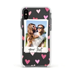 Personalised Valentine's Day Photo IPhone Case -CaseCraze Store Personalised Valentine s Day Photo Apple iPhone Xs Impact Case White Edge on Black Phone