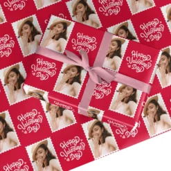 Personalised Valentines Photo Wrapping Paper