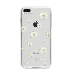 Personalised Vintage Daisy IPhone Case -CaseCraze Store Personalised Vintage Daisy iPhone 8 Plus Bumper Case on Silver iPhone