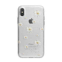 Personalised Vintage Daisy IPhone Case -CaseCraze Store Personalised Vintage Daisy iPhone X Bumper Case on Silver iPhone Alternative Image 1