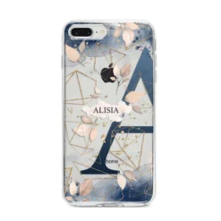 Personalised Watercolour Geometric IPhone Case -CaseCraze Store Personalised Watercolour Geometric iPhone 8 Plus Bumper Case on Silver iPhone