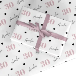 Personalised Womens Birthday Name And Age Wrapping Paper