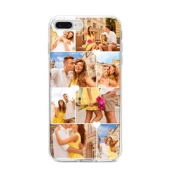 Photo Collage Heart IPhone Case -CaseCraze Store Photo Collage Heart iPhone 8 Plus Bumper Case on Silver iPhone