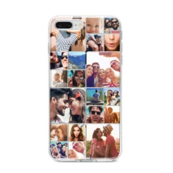 Photo Grid IPhone Case -CaseCraze Store Photo Grid iPhone 8 Plus Bumper Case on Silver iPhone