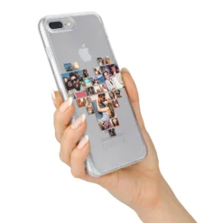 Photo Heart Collage IPhone Case -CaseCraze Store Photo Heart Collage iPhone 7 Plus Bumper Case on Silver iPhone Alternative Image