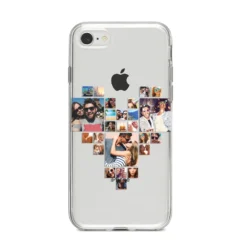 Photo Heart Collage IPhone Case -CaseCraze Store Photo Heart Collage iPhone 8 Bumper Case on Silver iPhone