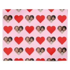 Photo Heart Valentine Wrapping Paper -CaseCraze Store Photo Heart Valentine Personalised Wrapping Paper Alternative