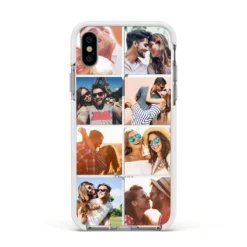Photo Montage Upload IPhone Case 35 Photo Montage Upload IPhone Case -CaseCraze Store Photo Montage Upload Apple iPhone Xs Impact Case White Edge on Silver Phone
