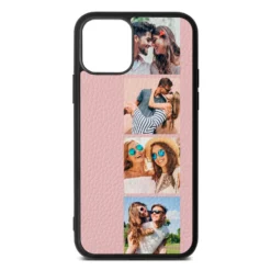 Photo Strip Montage Upload Pebble Leather Pink IPhone Case -CaseCraze Store Photo Strip Montage Upload Pink Pebble Leather iPhone 11 Pro Case