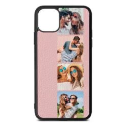 Photo Strip Montage Upload Pebble Leather Pink IPhone Case -CaseCraze Store Photo Strip Montage Upload Pink Pebble Leather iPhone 11 Pro Max Case