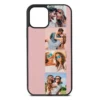 Photo Strip Montage Upload Pebble Leather Pink IPhone Case