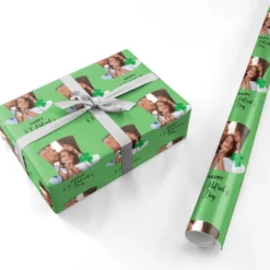 Photo Upload Leprechaun Hat Wrapping Paper -CaseCraze Store Photo Upload Leprechaun Hat Personalised Wrapping Paper