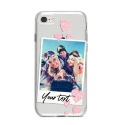 Photo With Text IPhone Case -CaseCraze Store Photo with Text iPhone 8 Bumper Case on Silver iPhone