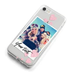 Photo With Text IPhone Case -CaseCraze Store Photo with Text iPhone 8 Bumper Case on Silver iPhone Alternative Image