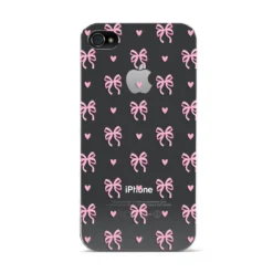 Pink Bow And Heart IPhone Case -CaseCraze Store Pink Bow and Heart Apple iPhone 4s Case