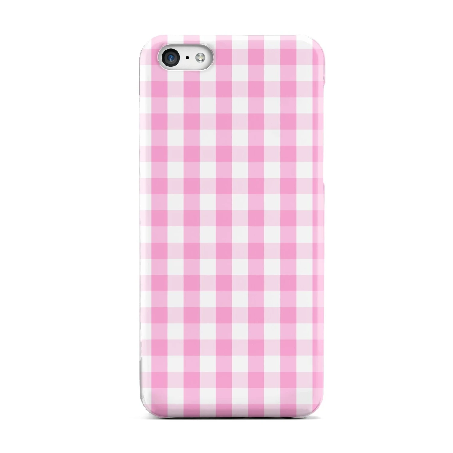 Pink Gingham Check IPhone Case 2 Pink Gingham Check IPhone Case - Image 2