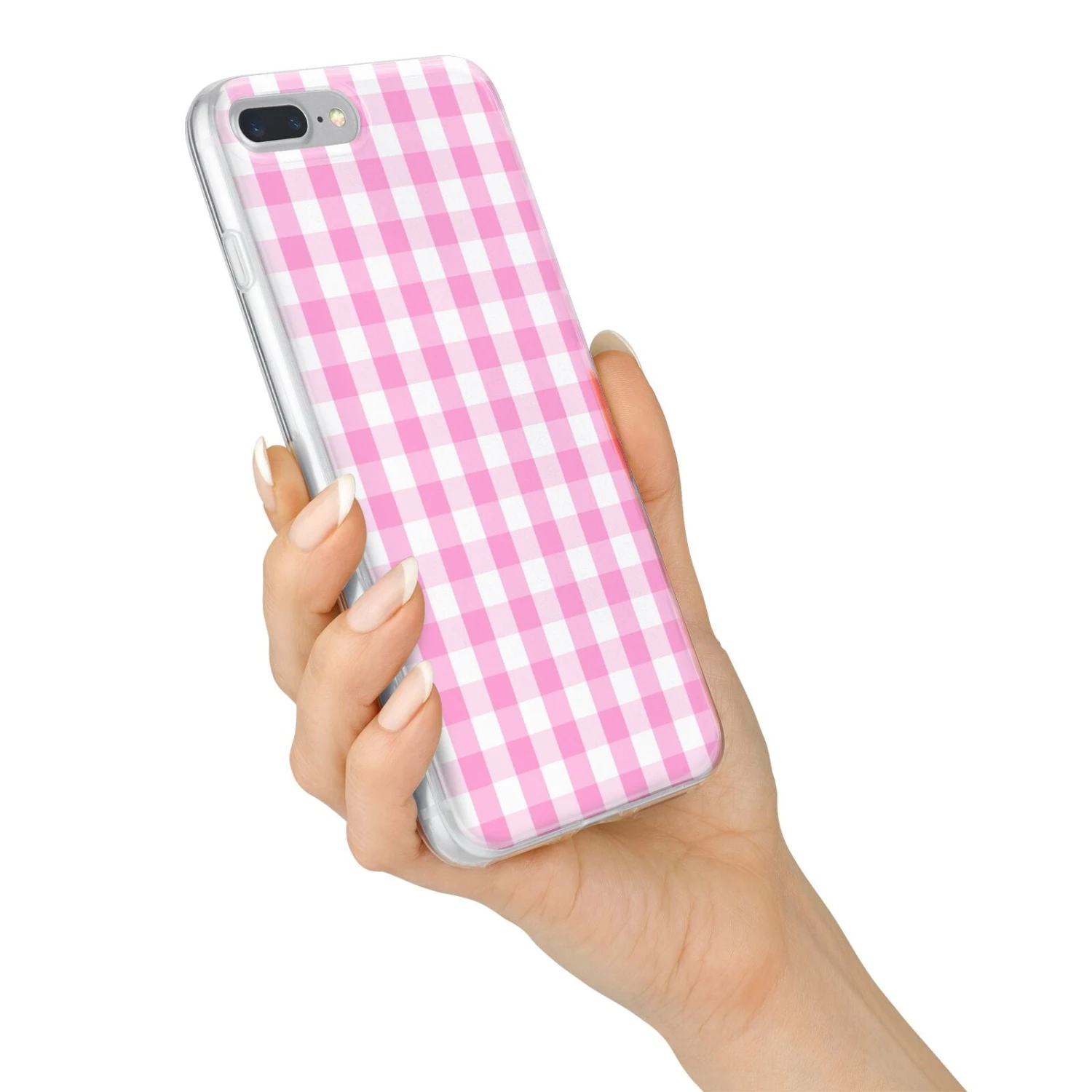 Pink Gingham Check IPhone Case 15 Pink Gingham Check IPhone Case - Image 15