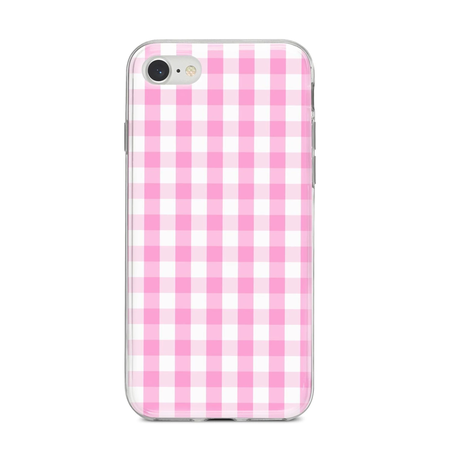 Pink Gingham Check IPhone Case 8 Pink Gingham Check IPhone Case - Image 8