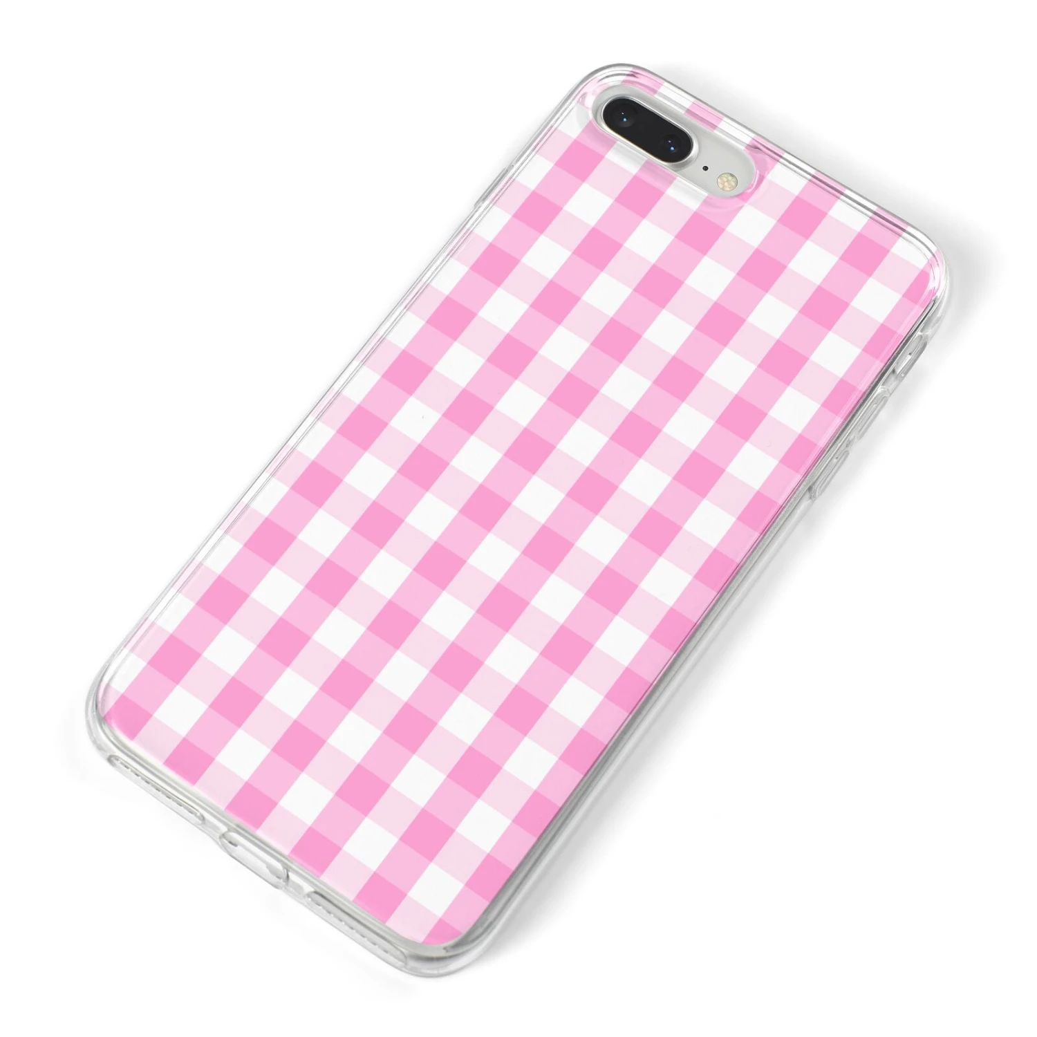 Pink Gingham Check IPhone Case 11 Pink Gingham Check IPhone Case - Image 11