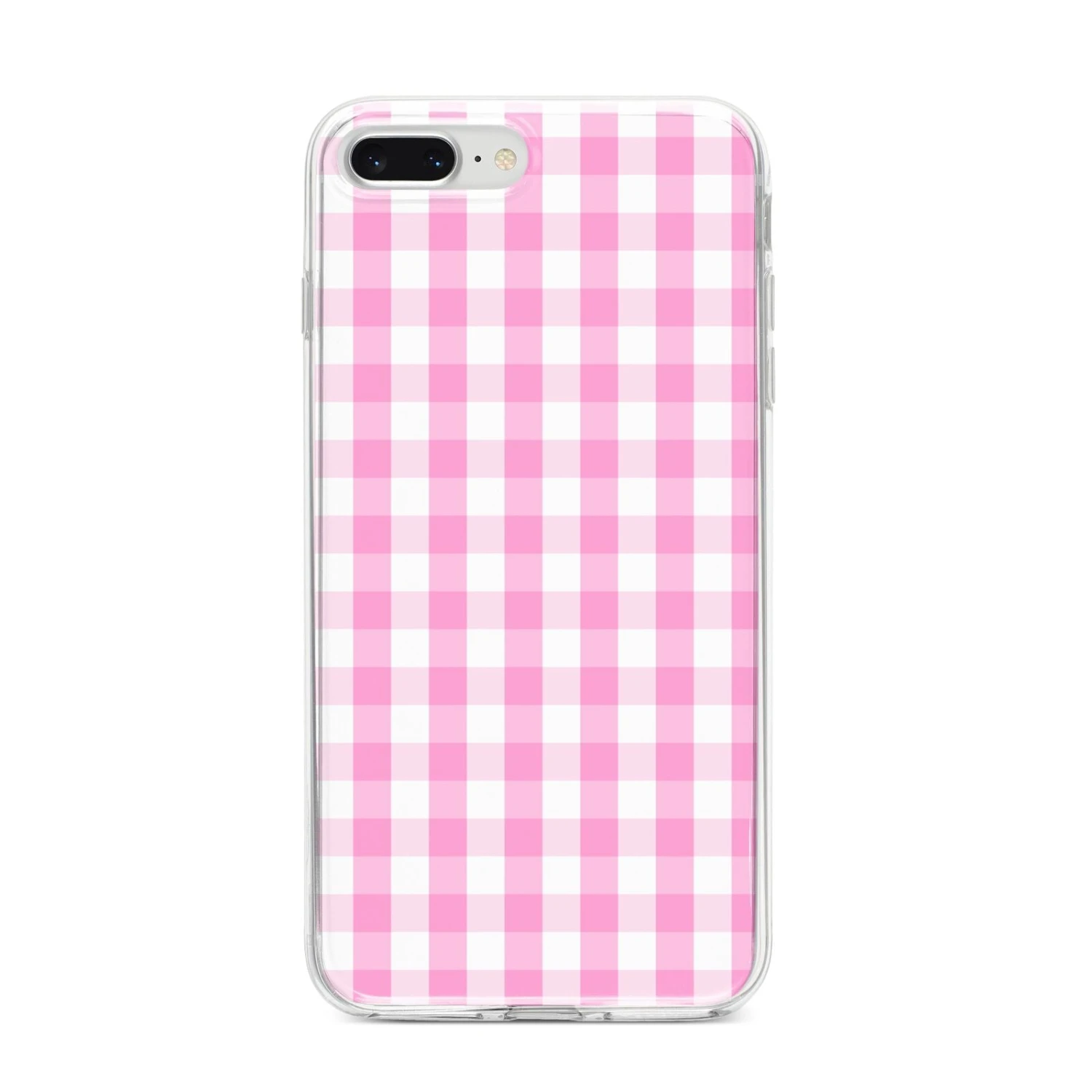 Pink Gingham Check IPhone Case 10 Pink Gingham Check IPhone Case - Image 10