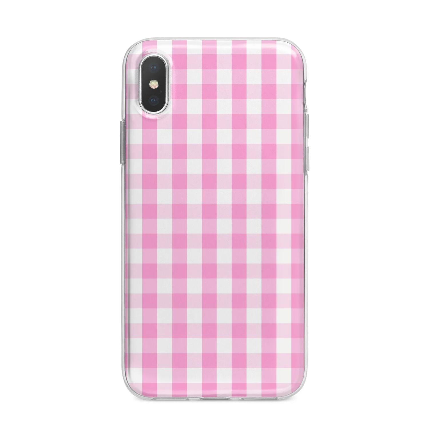Pink Gingham Check IPhone Case 5 Pink Gingham Check IPhone Case - Image 5