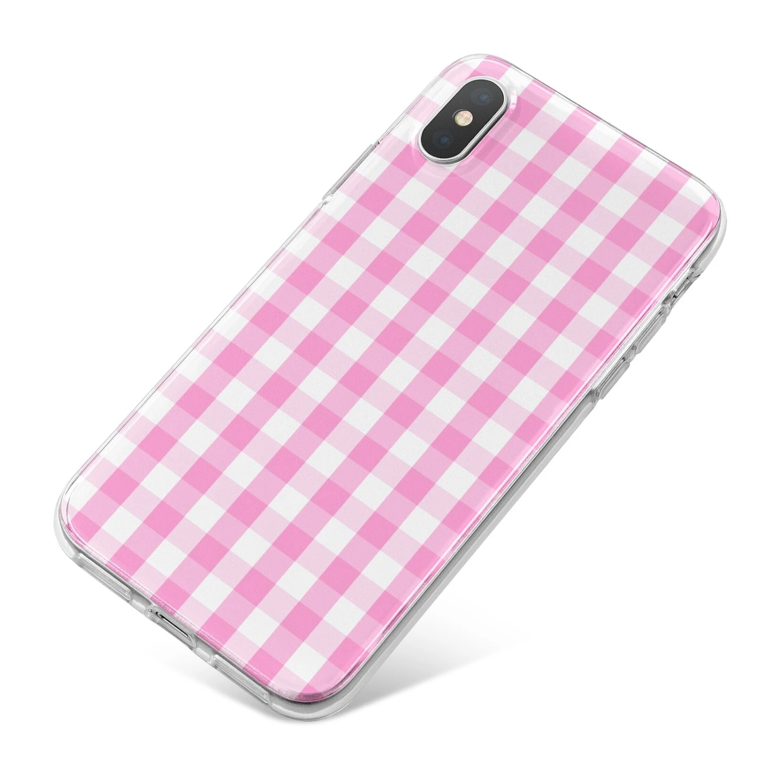 Pink Gingham Check IPhone Case 7 Pink Gingham Check IPhone Case - Image 7
