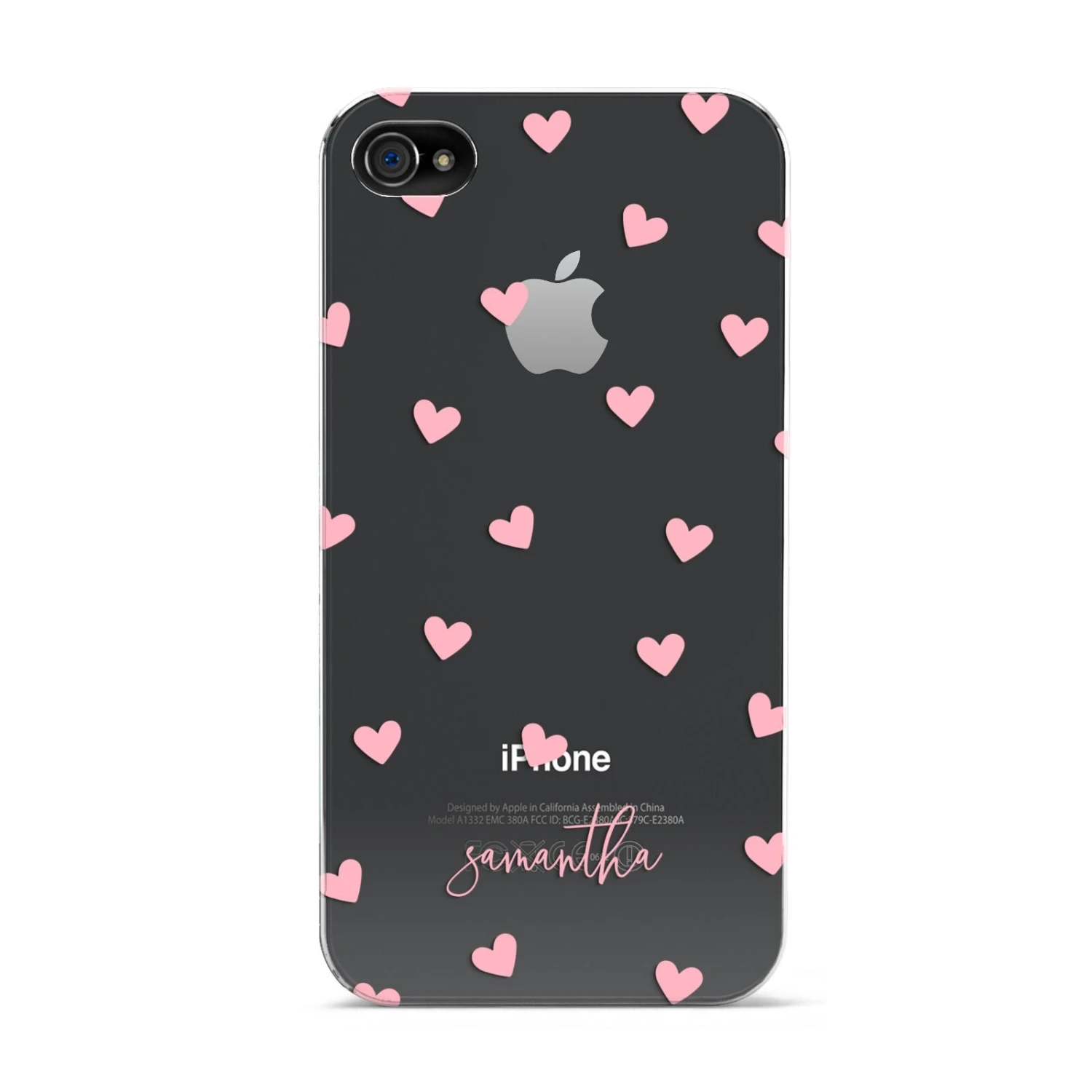 Pink Hearts With Custom Name IPhone Case 4 Pink Hearts With Custom Name IPhone Case - Image 4