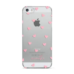 Pink Hearts With Custom Name IPhone Case 22 Pink Hearts With Custom Name IPhone Case -CaseCraze Store Pink Hearts with Custom Name Apple iPhone 5 Case