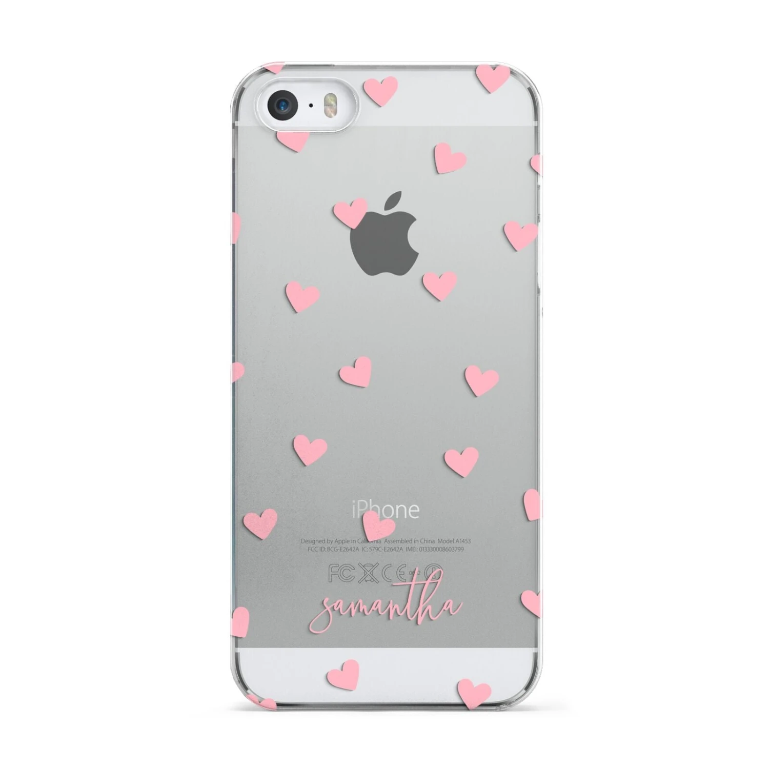 Pink Hearts With Custom Name IPhone Case 3 Pink Hearts With Custom Name IPhone Case - Image 3