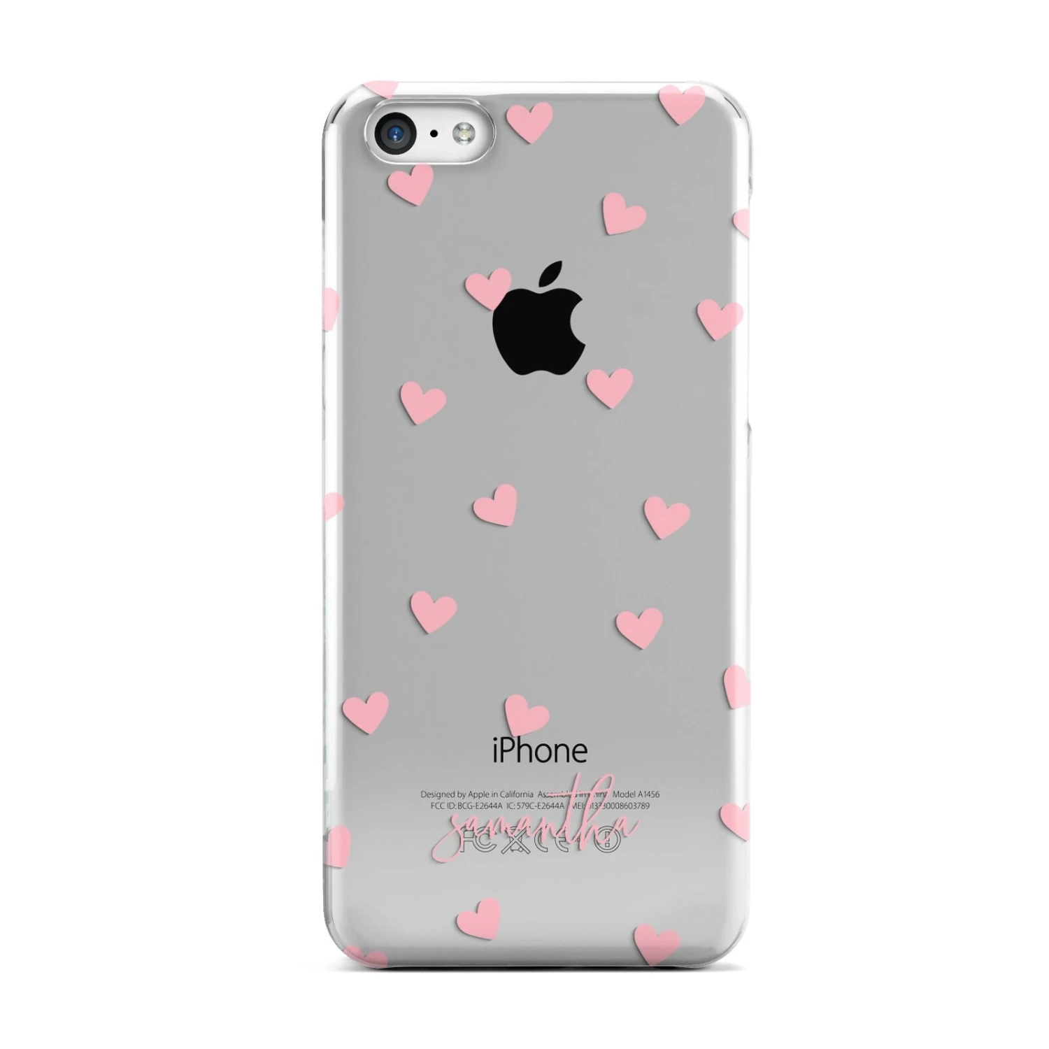 Pink Hearts With Custom Name IPhone Case 2 Pink Hearts With Custom Name IPhone Case - Image 2