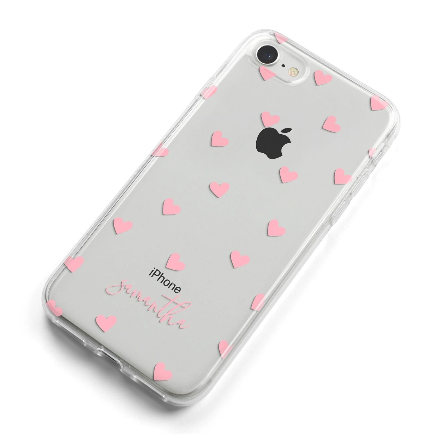 Pink Hearts With Custom Name IPhone Case 9 Pink Hearts With Custom Name IPhone Case - Image 9