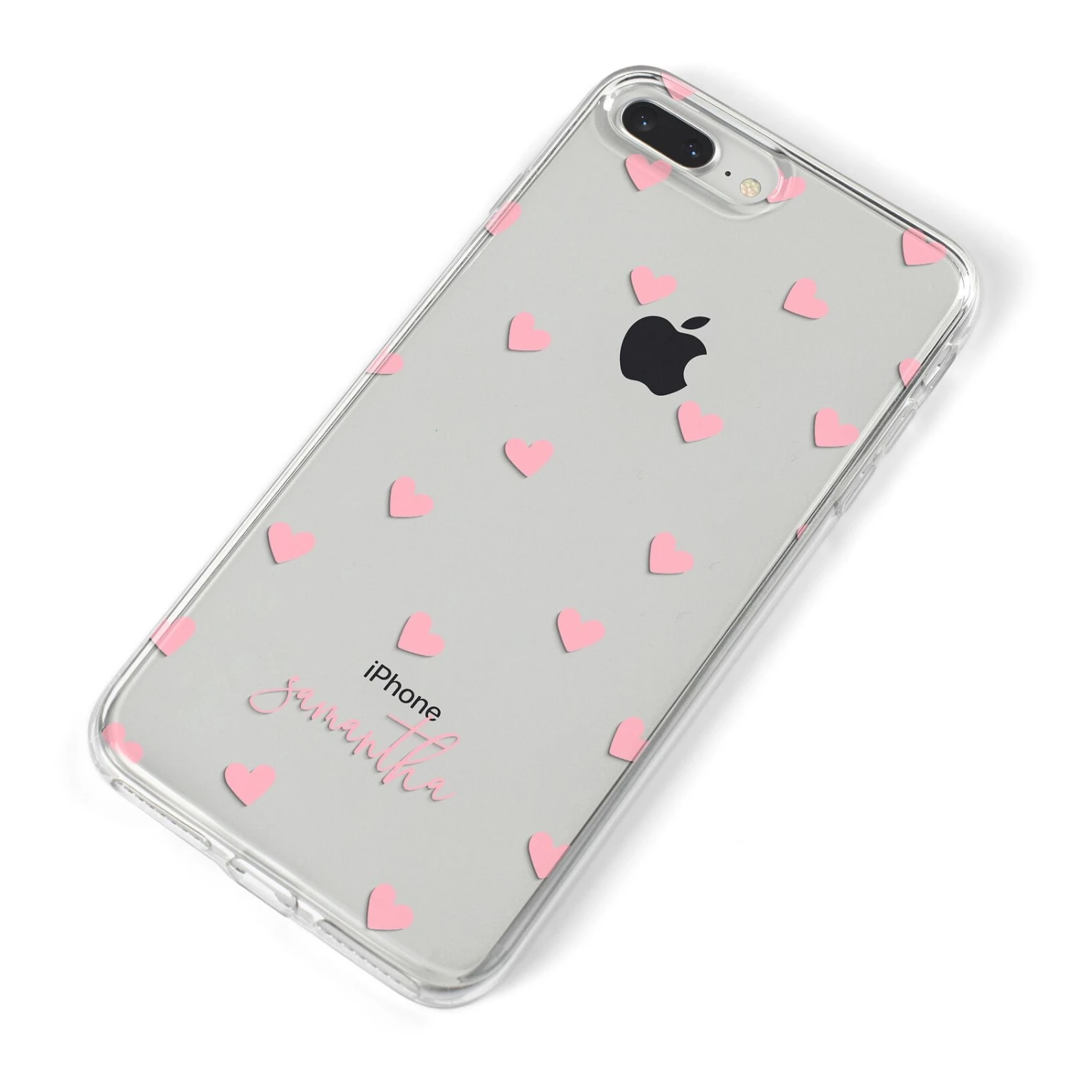 Pink Hearts With Custom Name IPhone Case 11 Pink Hearts With Custom Name IPhone Case - Image 11