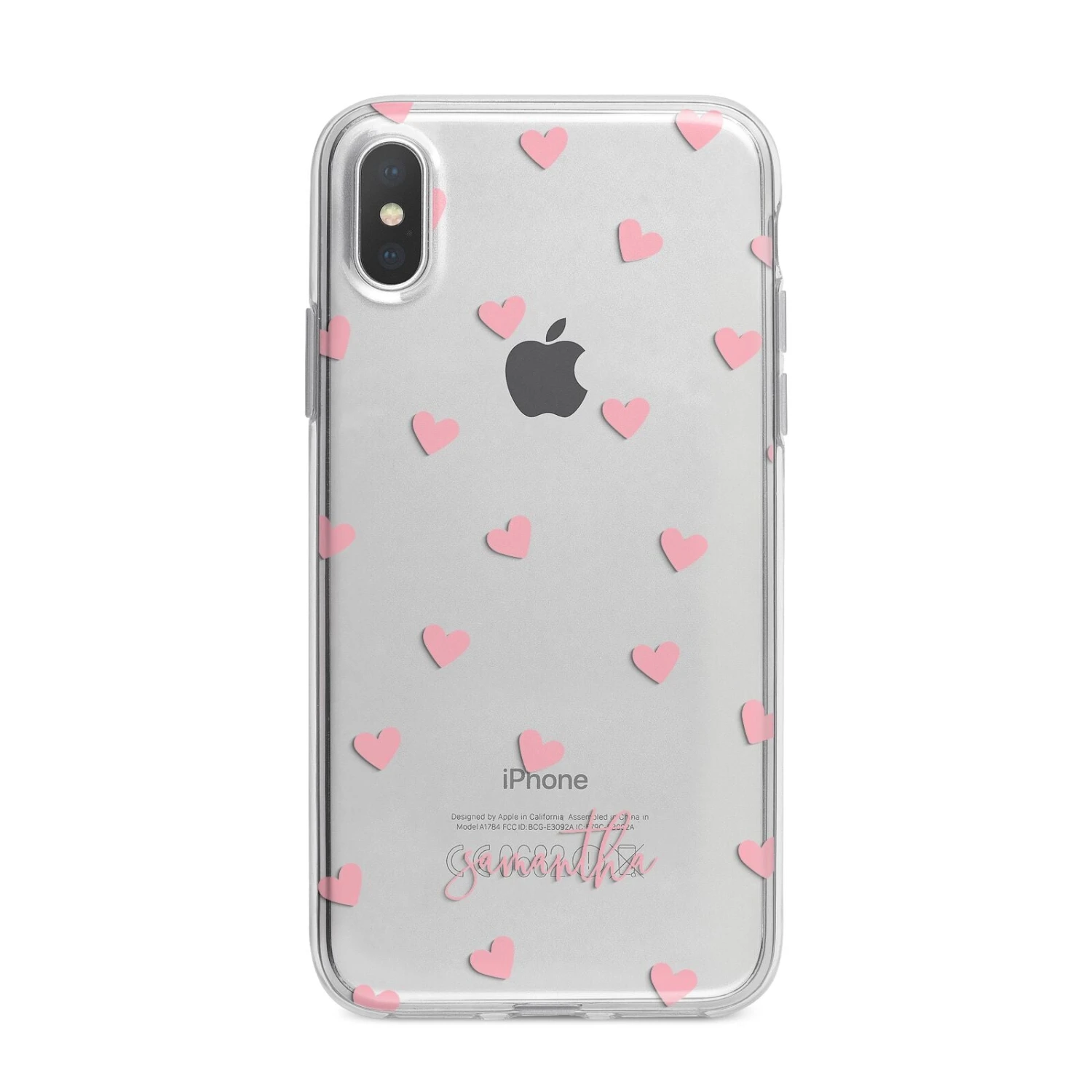 Pink Hearts With Custom Name IPhone Case 5 Pink Hearts With Custom Name IPhone Case - Image 5