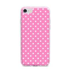 Pink Polka Dot IPhone Case 31 Pink Polka Dot IPhone Case -CaseCraze Store Pink Polka Dot iPhone 7 Bumper Case on Silver iPhone