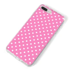Pink Polka Dot IPhone Case 30 Pink Polka Dot IPhone Case -CaseCraze Store Pink Polka Dot iPhone 8 Plus Bumper Case on Silver iPhone Alternative Image