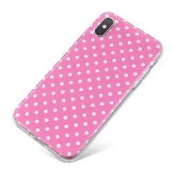Pink Polka Dot IPhone Case 26 Pink Polka Dot IPhone Case -CaseCraze Store Pink Polka Dot iPhone X Bumper Case on Silver iPhone