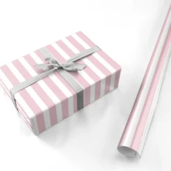 Pink Stripes Wrapping Paper -CaseCraze Store Pink Stripes Personalised Wrapping Paper