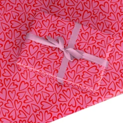 Pink And Red Love Heart Wrapping Paper