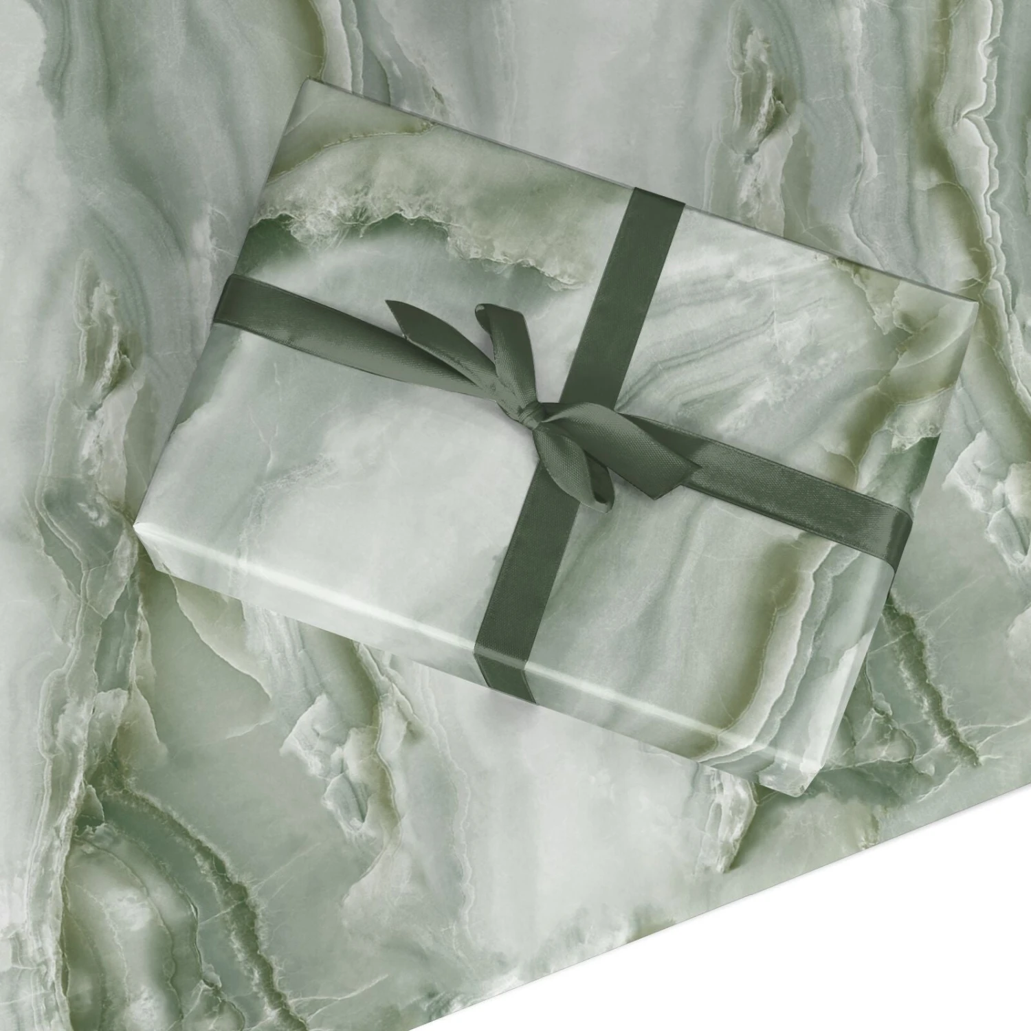 Pistachio Green Marble Wrapping Paper 1 Pistachio Green Marble Wrapping Paper